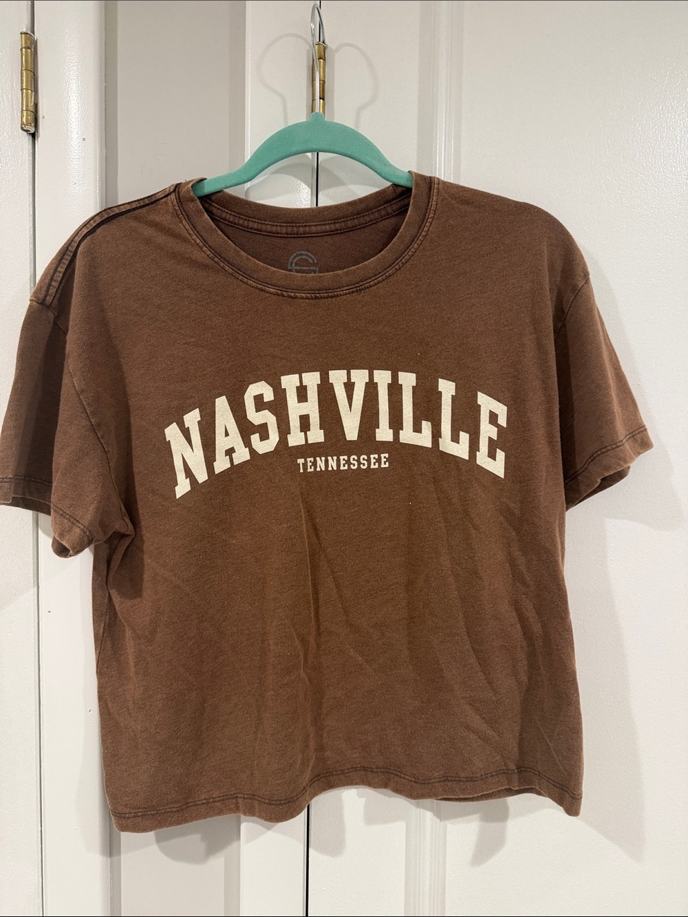 Social Culture Women's Short Sleeve Tee in Brown